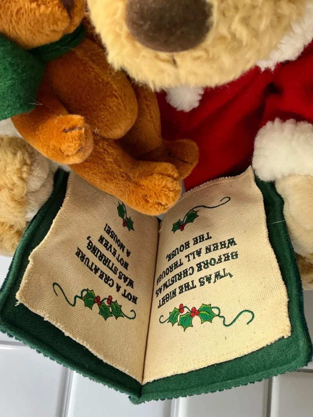 Pan Asian Creations Animated Talking Bear Twas reads The Night Before Christmas